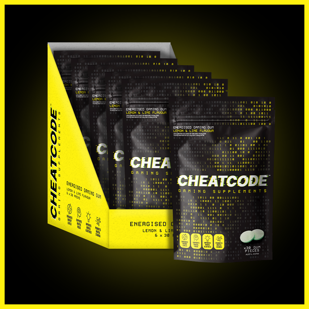 ENERGISED GAMING GUM LEMON & LIME x 6 PACK