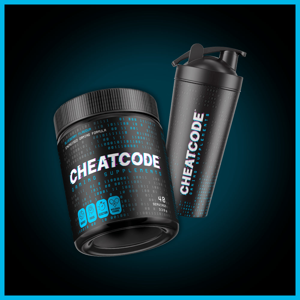 ENERGISED BLUEBERRY GAMING FORMULA & STEEL SHAKER COMBO – Cheatcode